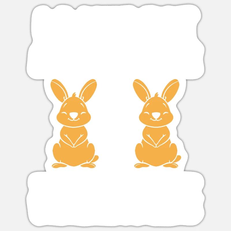 Wallaby - Sticker taille S (10 x 10 cm) - blanc mat