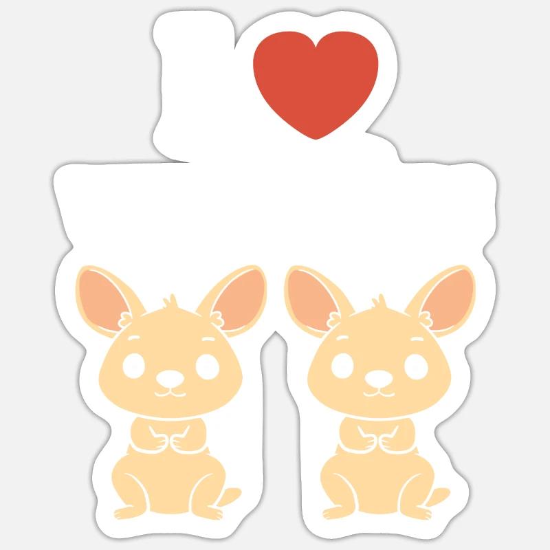 Wallaby Sticker taille S (10 x 10 cm)