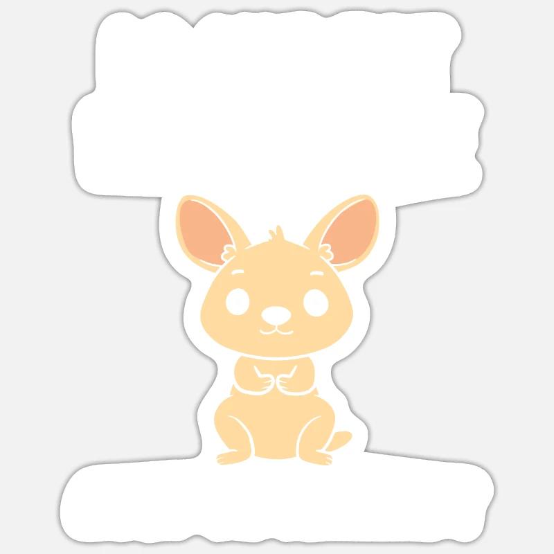 Wallaby Sticker taille S (10 x 10 cm)