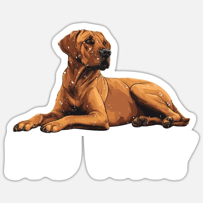 Rhodesian Ridgeback NULL BOCK Hundebitzer Lustiges Sticker Größe S (10 x 10 cm)