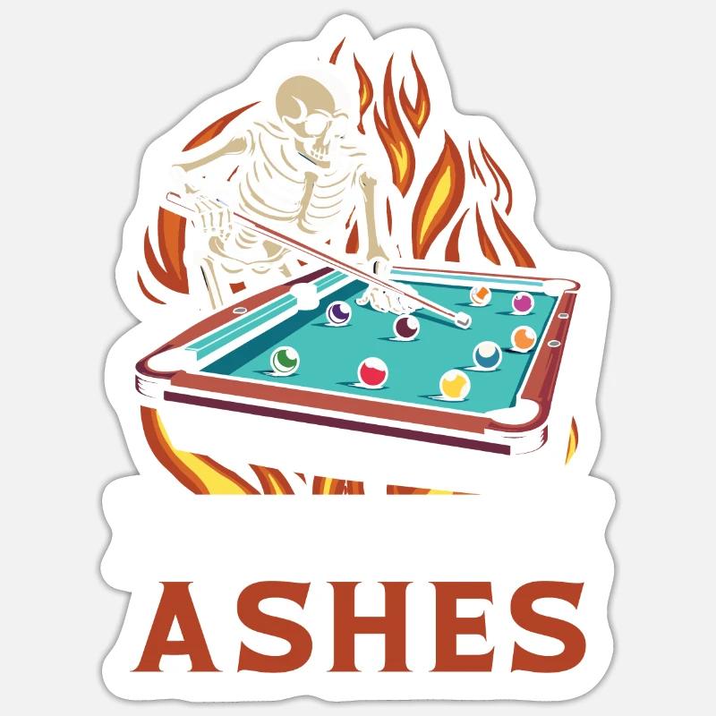 Billard - Sticker taille S (10 x 10 cm) - blanc mat