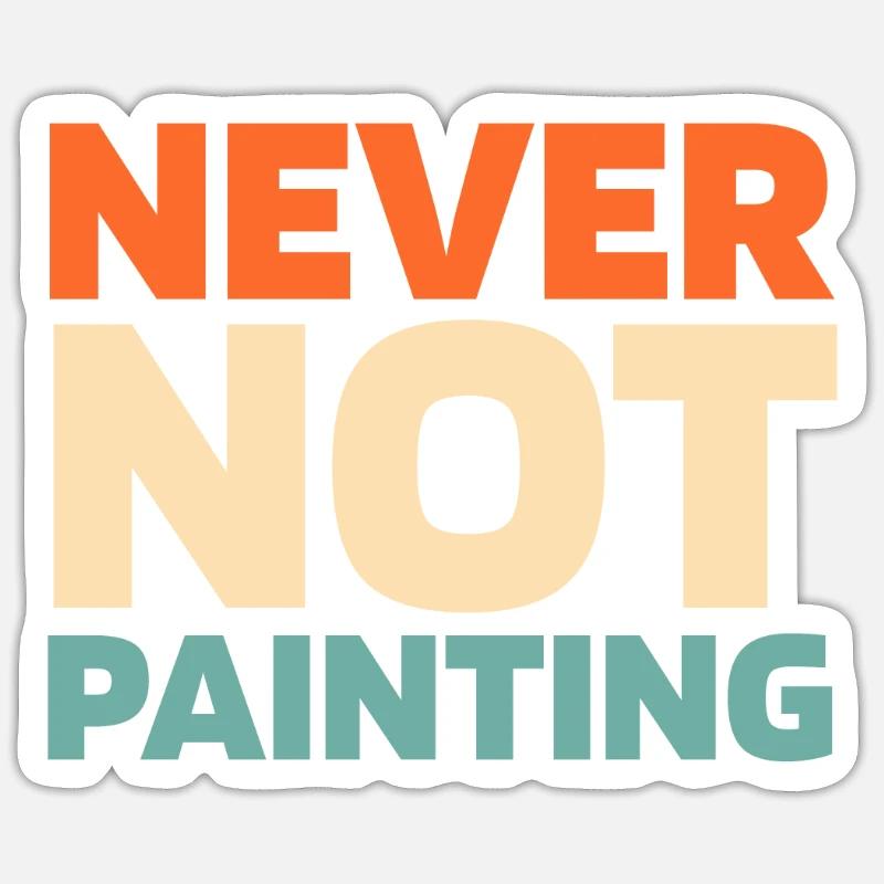 Painter Varnisher - Sticker size S (10 x 10 cm) - white matte