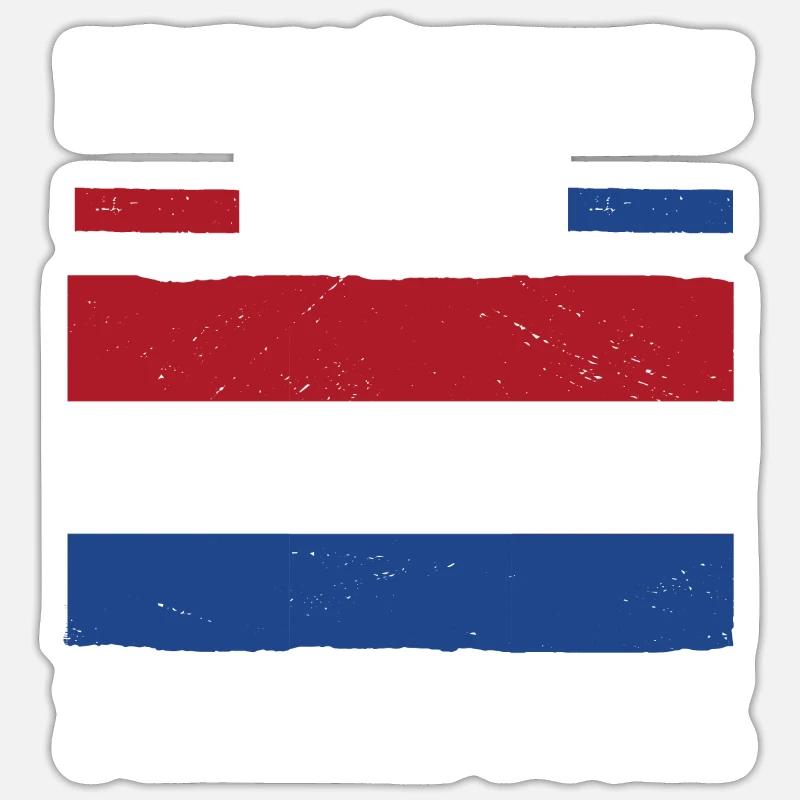 Pays-Bas Pays-Bas Pays-Bas - Sticker taille S (10 x 10 cm) - blanc mat