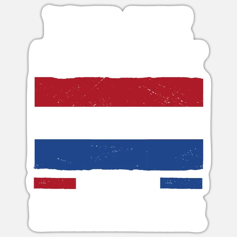 Pays-Bas Pays-Bas Pays-Bas - Sticker taille S (10 x 10 cm) - blanc mat
