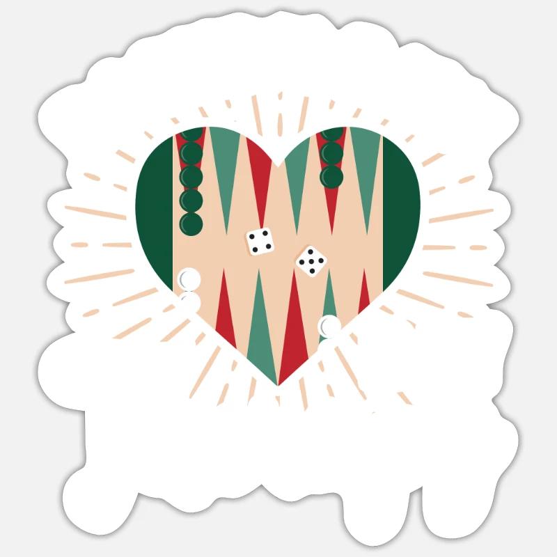 Backgammon Is My Therapy Tabletop Dice Game Sticker size S (10 x 10 cm)