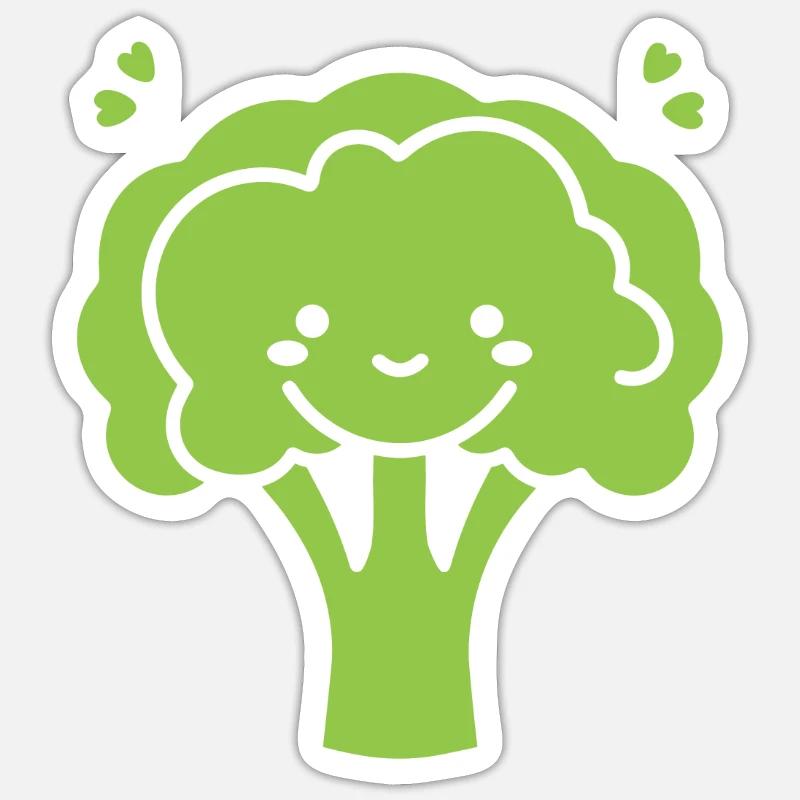 broccoli - Sticker size S (10 x 10 cm) - white matte