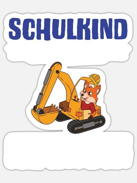 Schulkind 2024 Einschulung Schulanfang - Sticker Größe S (10 x 10 cm) - Mattweiß