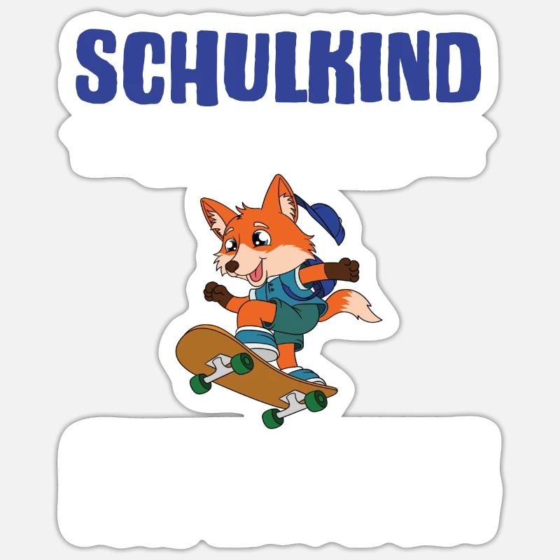 Schulkind 2024 Einschulung Schulanfang - Sticker Größe S (10 x 10 cm) - Mattweiß