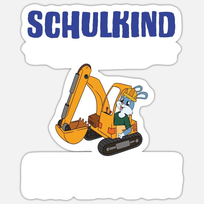 Schulkind 2024 Einschulung Schulanfang - Sticker Größe S (10 x 10 cm) - Mattweiß