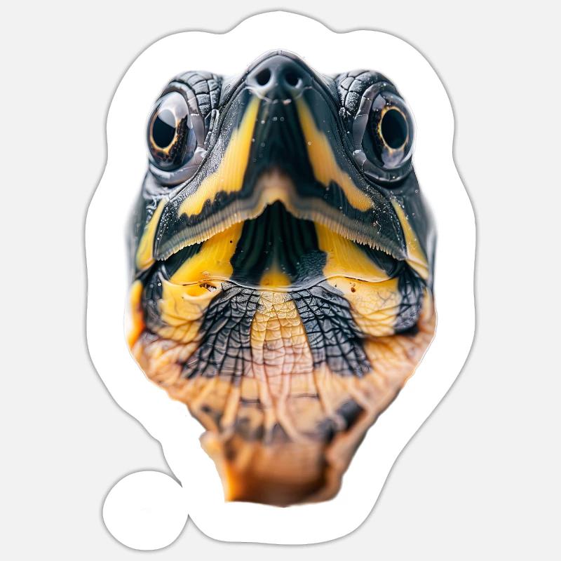 Tortue - Sticker taille S (10 x 10 cm) - blanc mat