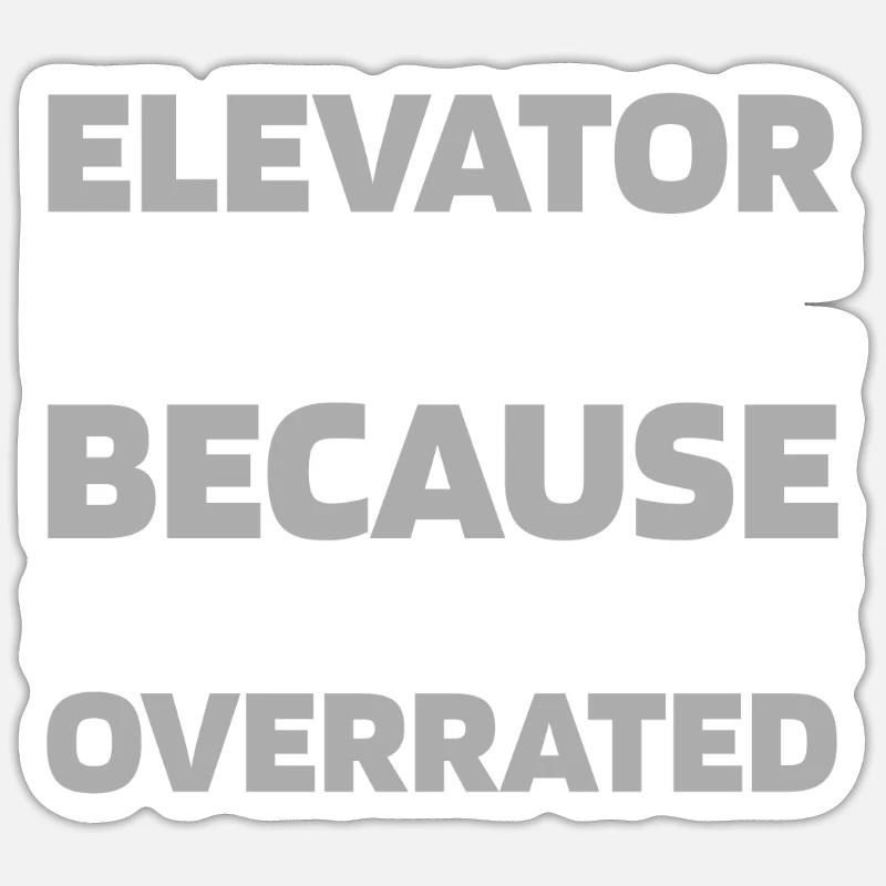 Ascenseur Ascenseur - Sticker taille S (10 x 10 cm) - blanc mat