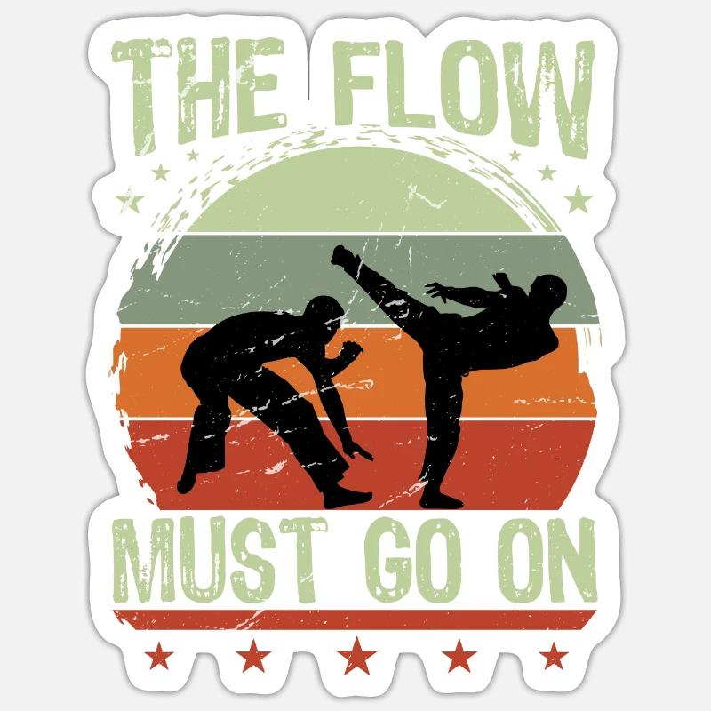 Le Flow doit continuer - Sticker taille S (10 x 10 cm) - blanc mat