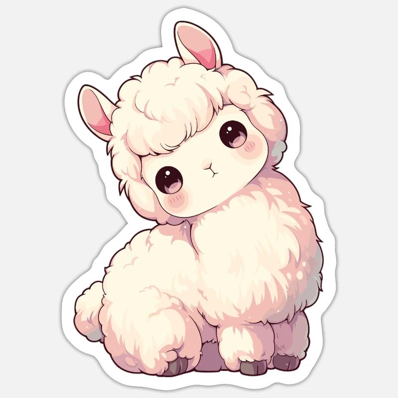 Alpaca Alpacas Alpaca - Sticker size S (10 x 10 cm) - white matte