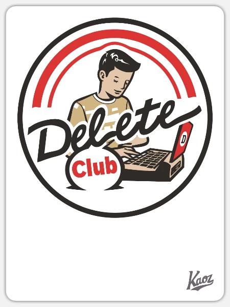 Computer-Nerd vom Löschen-Club - Sticker Größe S (10 x 10 cm) - Mattweiß