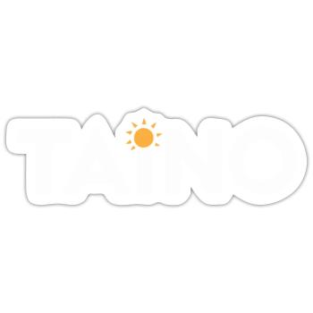 Taino-Indianer Puerto Rico Boricua Puerto-Ricaner - Sticker Größe S (10 x 10 cm) - Mattweiß - Vorne