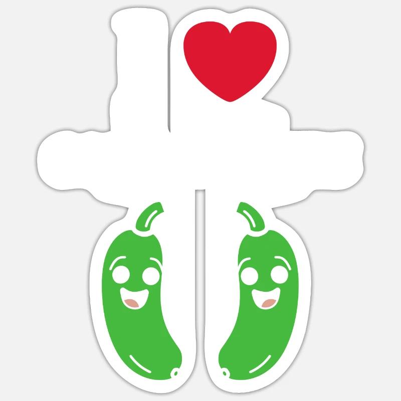 courgette - Sticker taille S (10 x 10 cm) - blanc mat