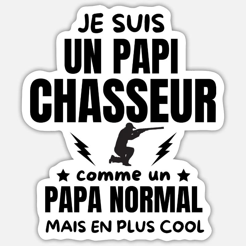 PAPI CHASSEUR Sticker taille S (10 x 10 cm)
