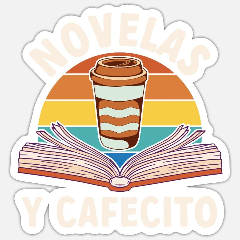 Café espagnol Cafecito - Sticker taille S (10 x 10 cm) - blanc mat
