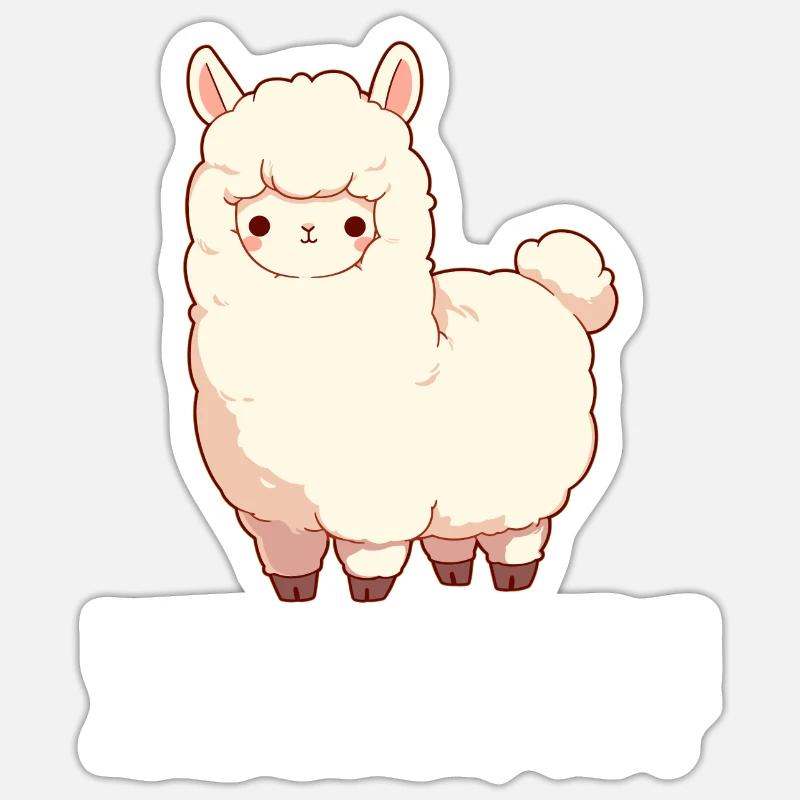 Alpaca Alpacas Alpaca - Sticker size S (10 x 10 cm) - white matte