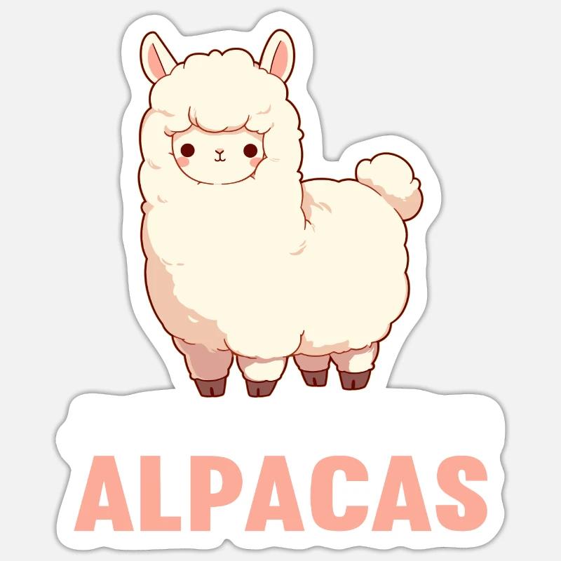 Alpaca Alpacas Alpaca - Sticker size S (10 x 10 cm) - white matte