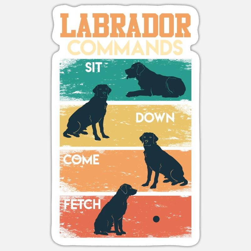 Labrador COMMANDOS Labrador Lover Funny Sticker size S (10 x 10 cm)