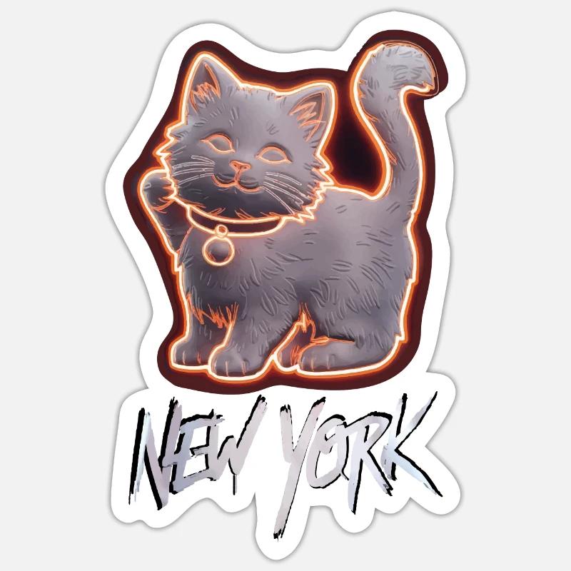 KATZE - Sticker Größe S (10 x 10 cm) - Mattweiß