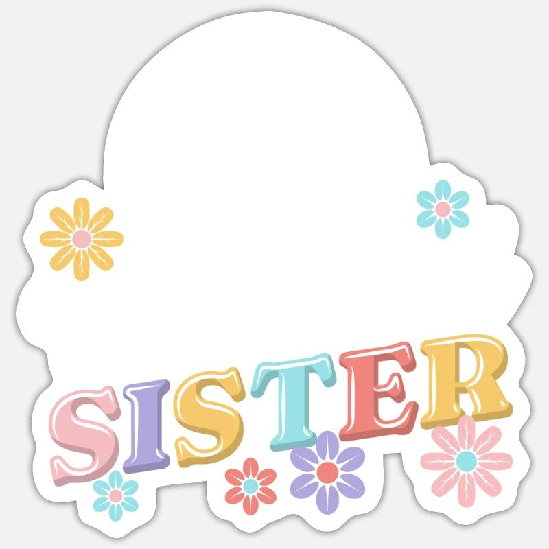 Mädchen-beach-volleyball-schwester, - Sticker Größe S (10 x 10 cm) - Mattweiß