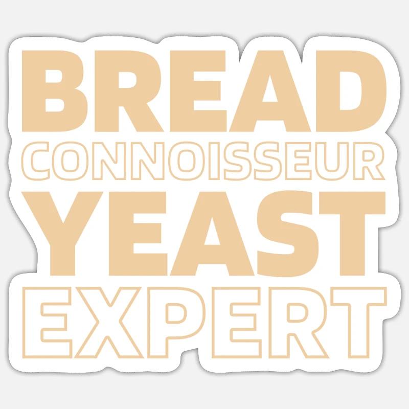 Sauerteig Brot - Sticker Größe S (10 x 10 cm) - Mattweiß