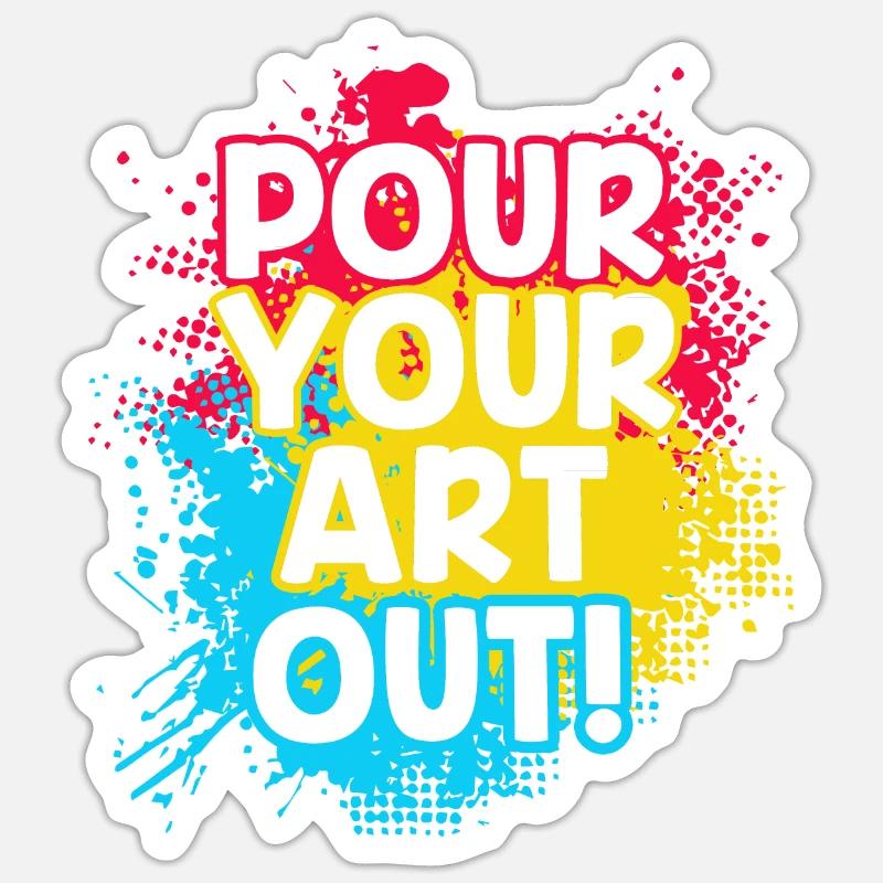 Maler - Sticker Größe S (10 x 10 cm) - Mattweiß