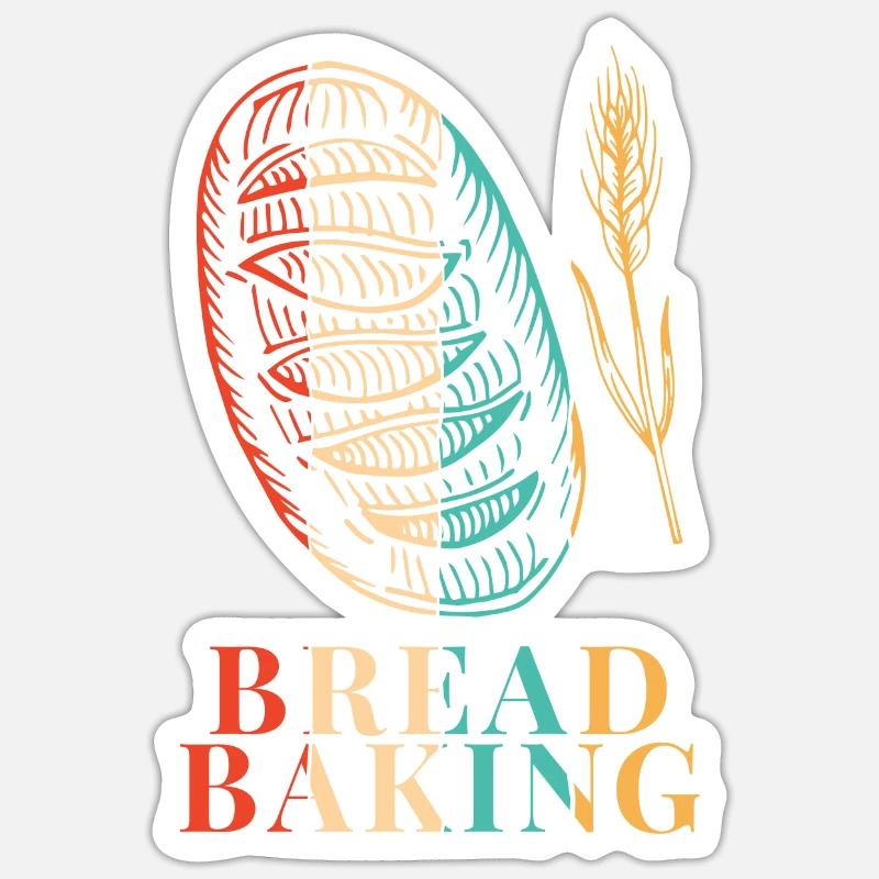 Retro Bread Maker Bread Dough Bread Queen Lover Sticker size S (10 x 10 cm)