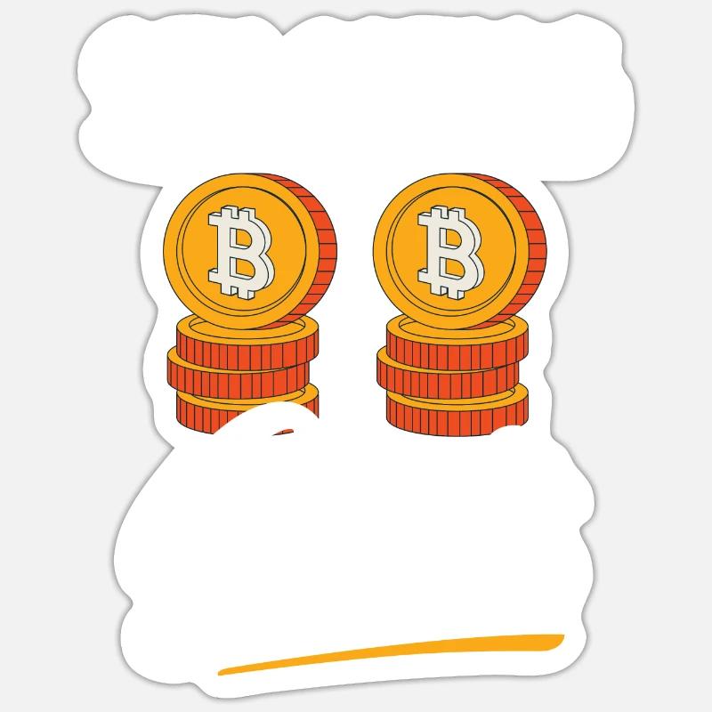 Bitcoin Cryptocurrency BTC Crypto Trader - Sticker size S (10 x 10 cm) - white matte