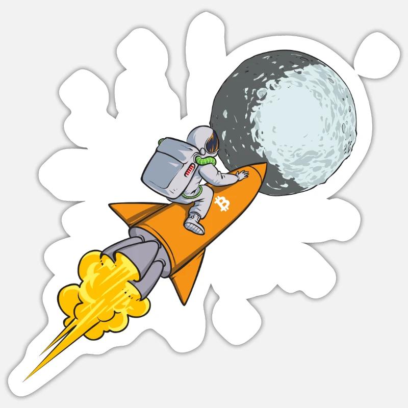 Bitcoin Kryptowährung BTC Crypto Trader Sticker Größe S (10 x 10 cm)