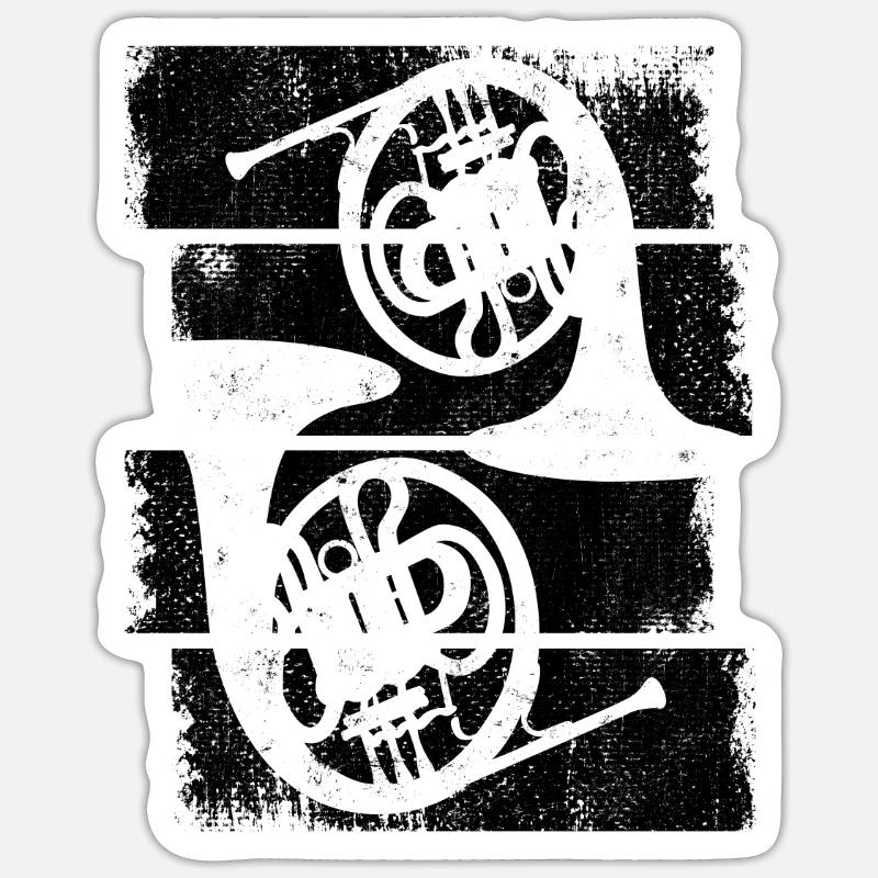 Bugles - Sticker size S (10 x 10 cm) - white matte