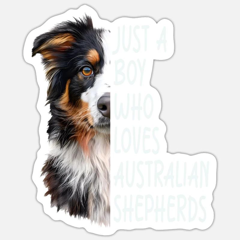 Australian shepherd - Sticker size S (10 x 10 cm) - white matte