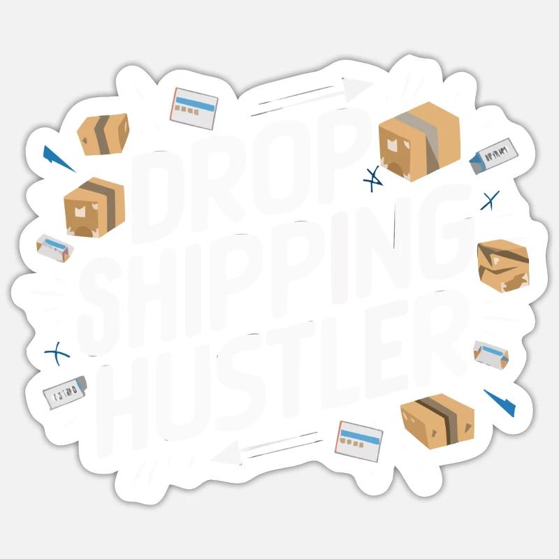 Dropshipping-Geschäft E-Commerce-Unternehmer Sticker Größe S (10 x 10 cm)