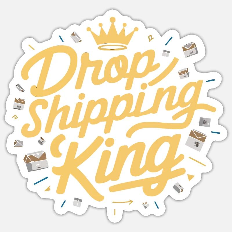 Dropshipping-Geschäft E-Commerce-Unternehmer - Sticker Größe S (10 x 10 cm) - Mattweiß