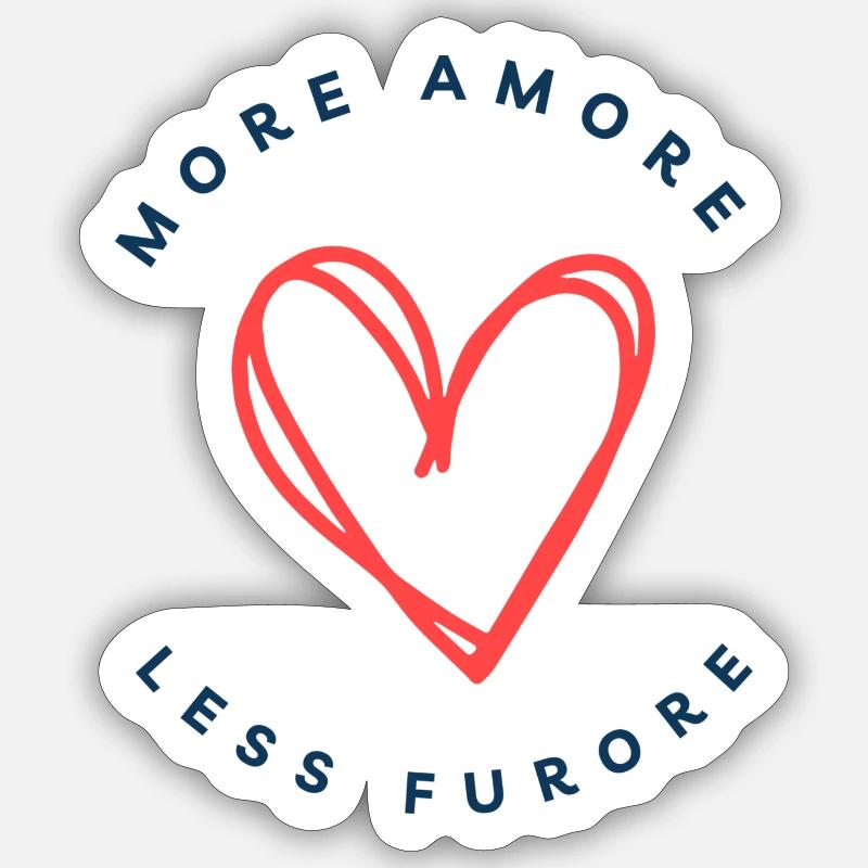 Amore - Sticker taille S (10 x 10 cm) - blanc mat