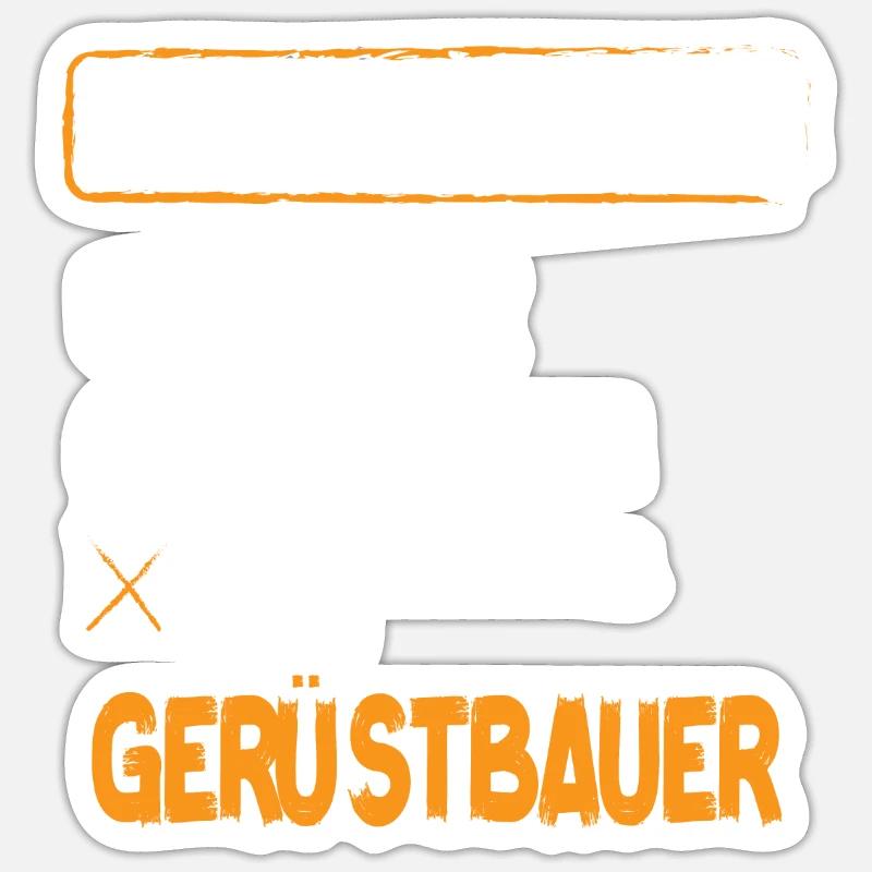 Gerüstbauer Beziehungsstatus Gerüstbauer Gerüstbau - Sticker Größe S (10 x 10 cm) - Mattweiß