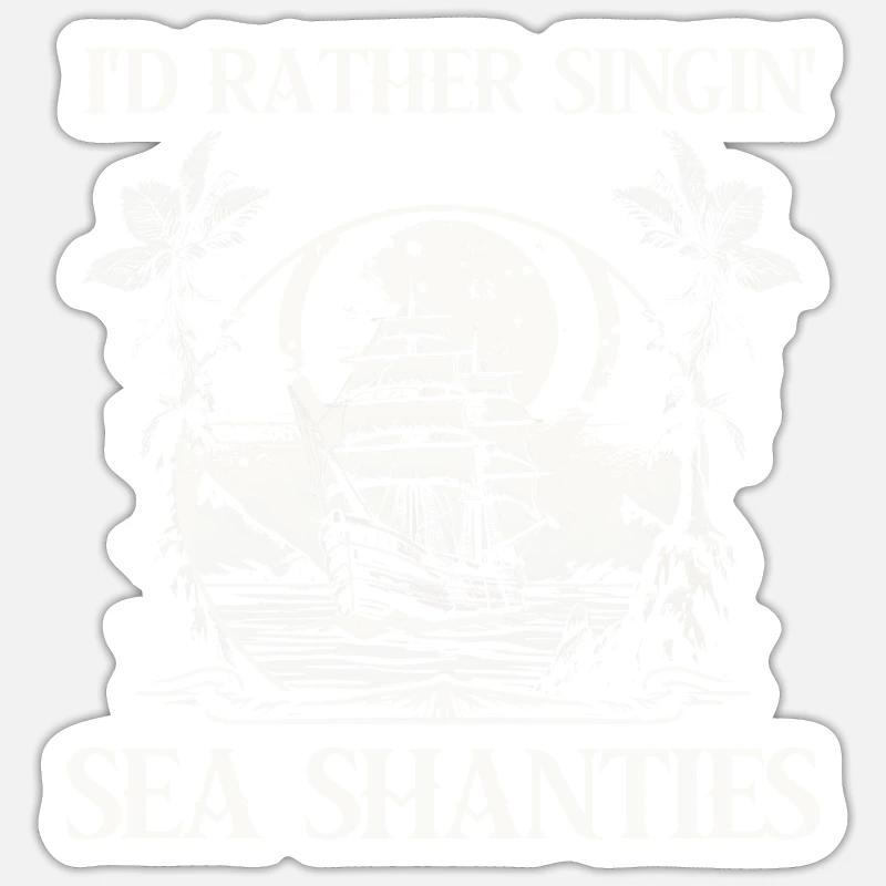 Sailor Meme Pirate Ship Ocean Sailing - Sticker size S (10 x 10 cm) - white matte