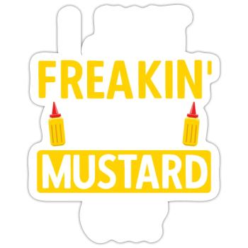Senf Mustard - Sticker Größe S (10 x 10 cm) - Mattweiß - Vorne