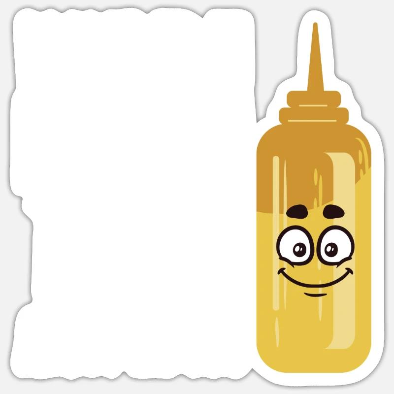 Senf Moutarde - Sticker taille S (10 x 10 cm) - blanc mat