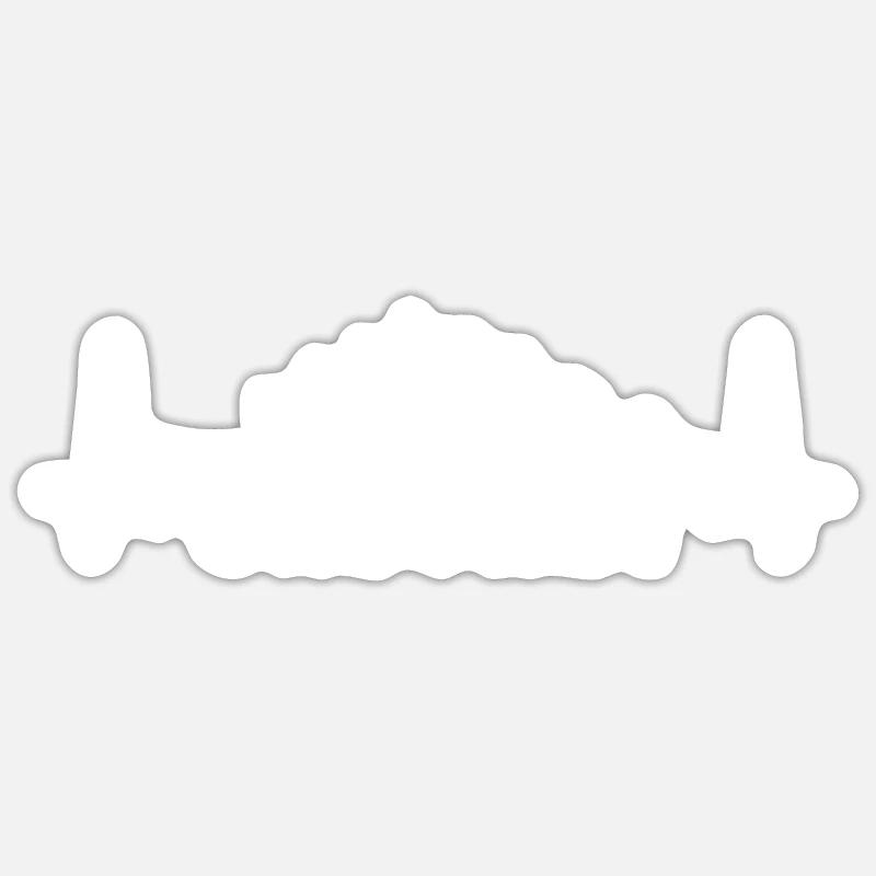 Heartbeat Skyline Canada Calgary - Sticker size S (10 x 10 cm) - white matte