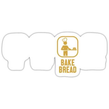 Eat Sleep Bake Bread Repeat Bread Dough Lover - Sticker size S (10 x 10 cm) - white matte - Front