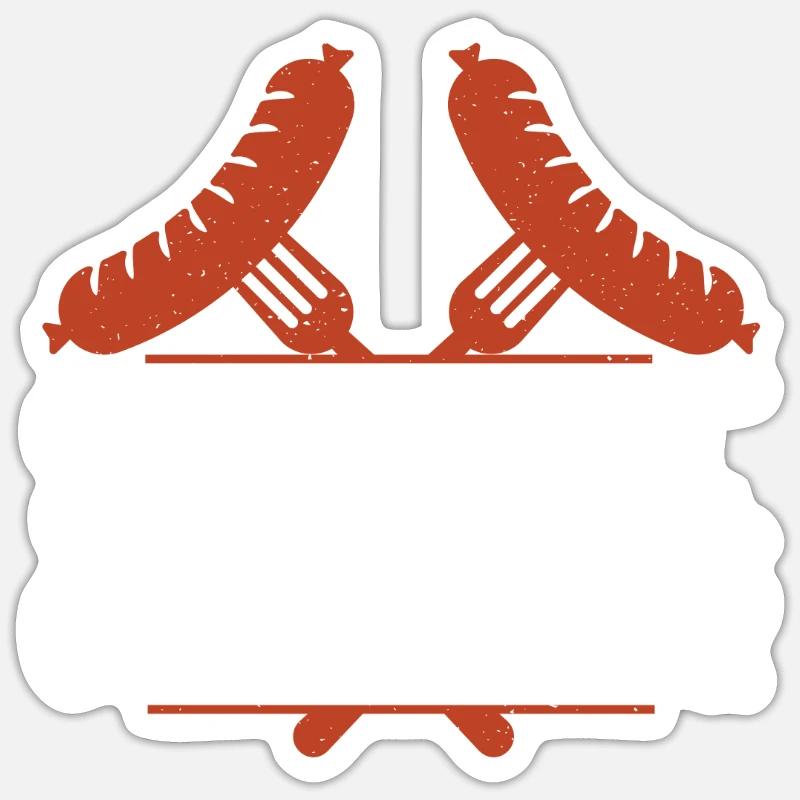 Sausage Lover - Sticker size S (10 x 10 cm) - white matte