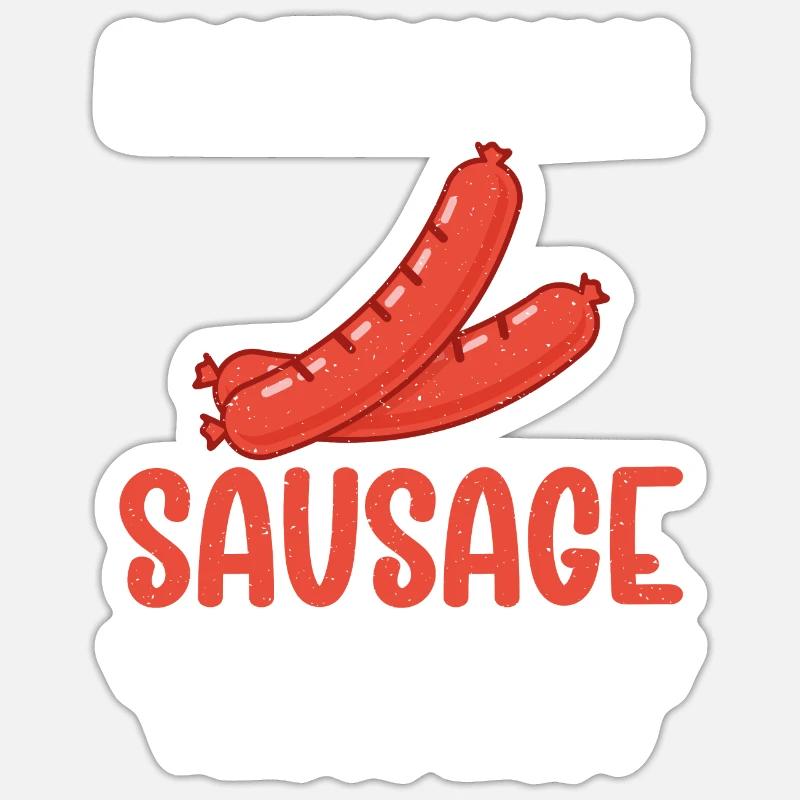 Sausage Lover - Sticker size S (10 x 10 cm) - white matte