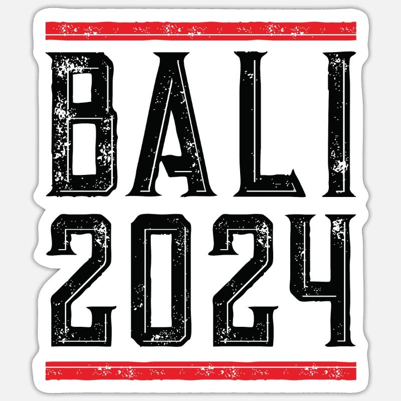 Bali 2024 - Sticker taille S (10 x 10 cm) - blanc mat