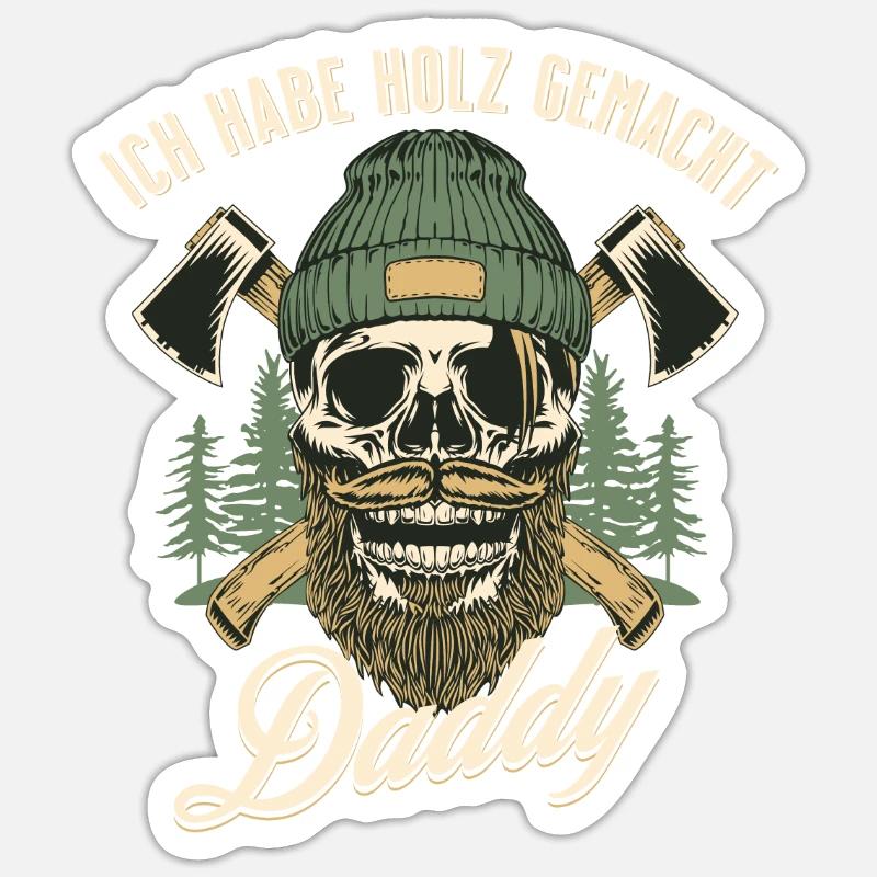 Ich hab Feuer gemacht - Sticker Größe S (10 x 10 cm) - Mattweiß