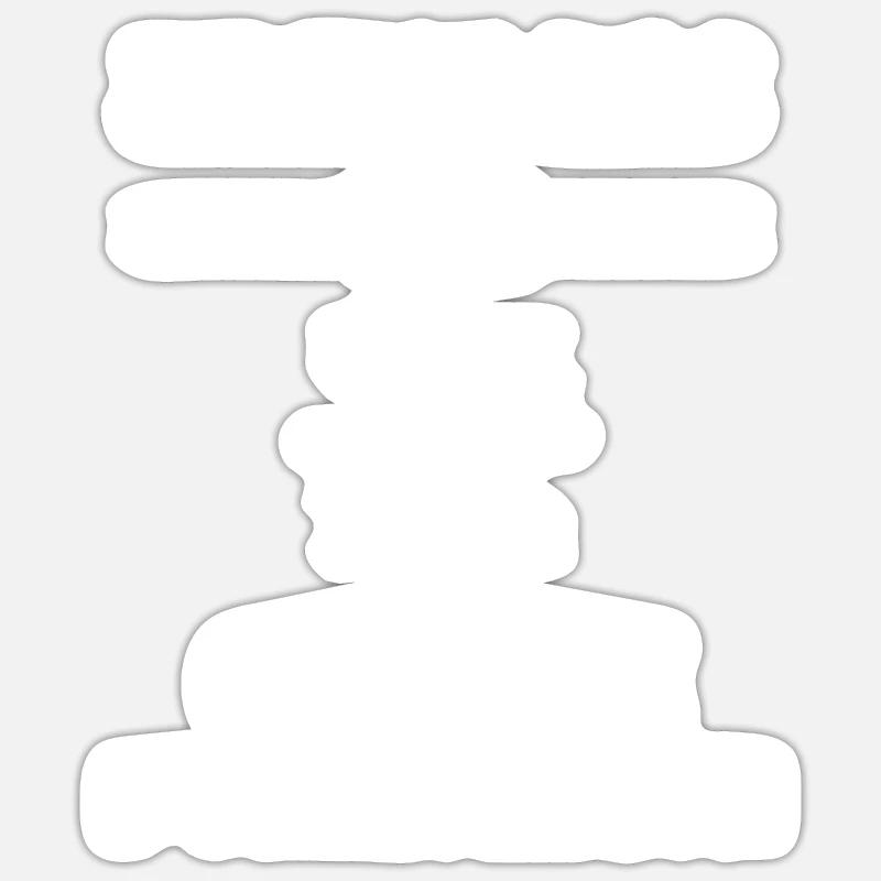 course d'orientation - Sticker taille S (10 x 10 cm) - blanc mat