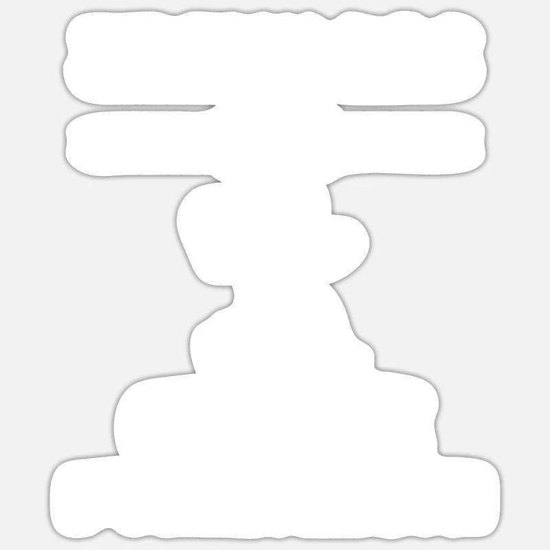 course d'orientation - Sticker taille S (10 x 10 cm) - blanc mat