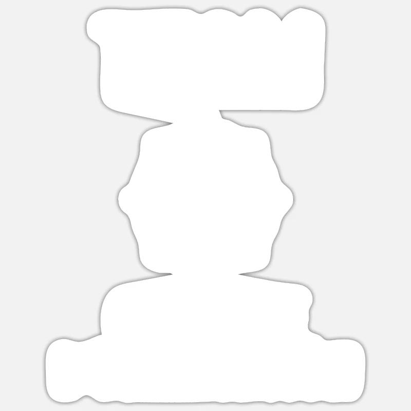 course d'orientation - Sticker taille S (10 x 10 cm) - blanc mat